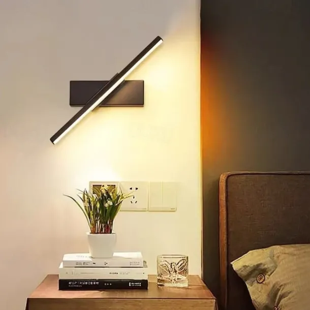 LED Wall Lamps Nordic Modern Minimalist Wall Lamp Creative Staircase Bedside Lamp 330° Rotating Living Room Wall Lamp Warm White/White 110-240V
