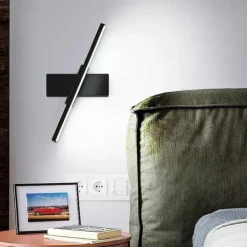 LED Wall Lamps Nordic Modern Minimalist Wall Lamp Creative Staircase Bedside Lamp 330° Rotating Living Room Wall Lamp Warm White/White 110-240V