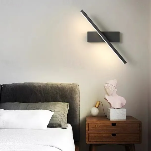 LED Wall Lamps Nordic Modern Minimalist Wall Lamp Creative Staircase Bedside Lamp 330° Rotating Living Room Wall Lamp Warm White/White 110-240V