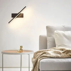 LED Wall Lamps Nordic Modern Minimalist Wall Lamp Creative Staircase Bedside Lamp 330° Rotating Living Room Wall Lamp Warm White/White 110-240V