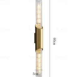LED Wall Light Copper Glass Indoor Wall Lights Modern Minimalist Style Aluminum Living Room Bedroom Corridor Wall Light 110-240V
