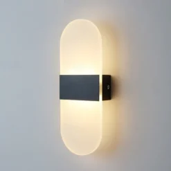 LED Wall Sconce 2-Color Light Source 10cm 5W Nordic Style IP54 Aluminum Acrylic Indoor Wall Lamps Lighting for Bedroom Bathroom Living Room Hallways 85-265V