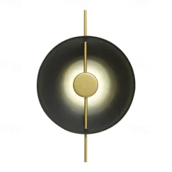 LED Wall Sconce Copper Circle Design Indoor Wall Light Fixtures for Living Room Bedroom 3000K E26 Metal Bathroom Lighting