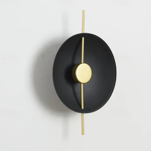 LED Wall Sconce Copper Circle Design Indoor Wall Light Fixtures for Living Room Bedroom 3000K E26 Metal Bathroom Lighting