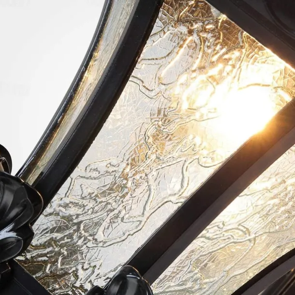 LED Wall Sconce Lighting Fixture Antique Wall Sconce Lantern External Waterproof Rustproof Aluminum Glass Lantern Wall Lamp Lantern Courtyard Garden Balcony Villa Decorative Lights