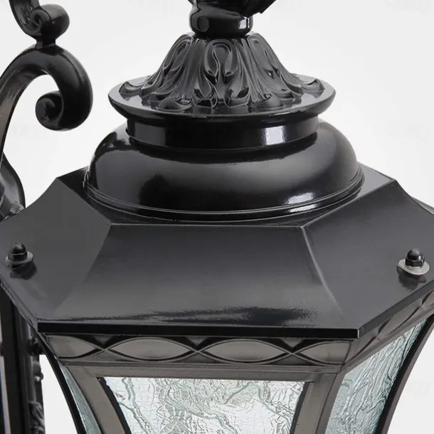 LED Wall Sconce Lighting Fixture Antique Wall Sconce Lantern External Waterproof Rustproof Aluminum Glass Lantern Wall Lamp Lantern Courtyard Garden Balcony Villa Decorative Lights