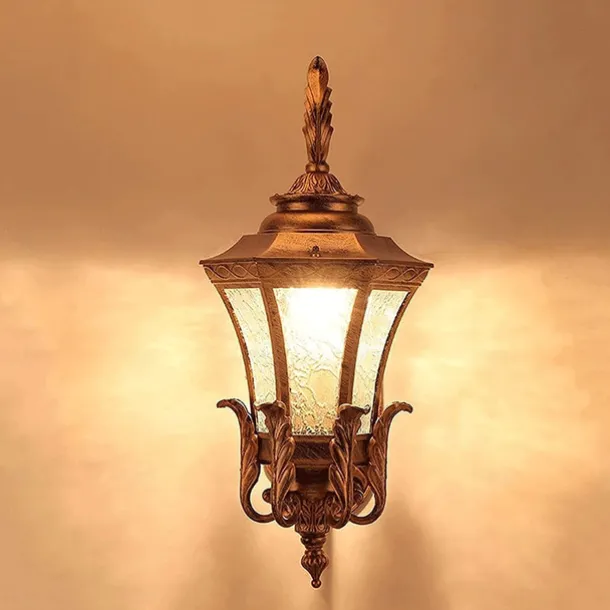 LED Wall Sconce Lighting Fixture Antique Wall Sconce Lantern External Waterproof Rustproof Aluminum Glass Lantern Wall Lamp Lantern Courtyard Garden Balcony Villa Decorative Lights