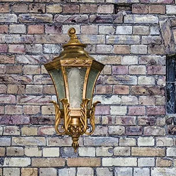 LED Wall Sconce Lighting Fixture Antique Wall Sconce Lantern External Waterproof Rustproof Aluminum Glass Lantern Wall Lamp Lantern Courtyard Garden Balcony Villa Decorative Lights
