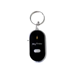 LED Whistle Key Finder Flashing Beeping Sound Control Alarm Anti-Lost Key Locator Finder Tracker with Key Ring