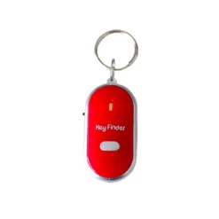 LED Whistle Key Finder Flashing Beeping Sound Control Alarm Anti-Lost Key Locator Finder Tracker with Key Ring