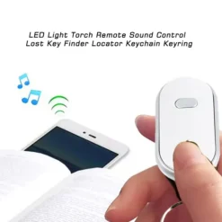 LED Whistle Key Finder Flashing Beeping Sound Control Alarm Anti-Lost Key Locator Finder Tracker with Key Ring