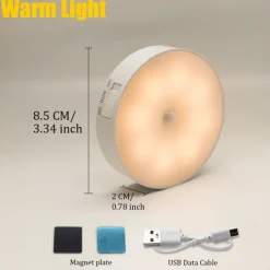 8LEDs Motion Sensor Light LED USB Night Light Kitchen Bedroom Stair Cabinet Hallway Closet Closet Night Light Charging Light