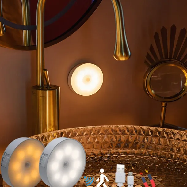 8LEDs Motion Sensor Light LED USB Night Light Kitchen Bedroom Stair Cabinet Hallway Closet Closet Night Light Charging Light