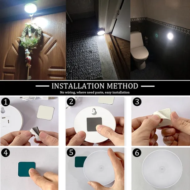 8LEDs Motion Sensor Light LED USB Night Light Kitchen Bedroom Stair Cabinet Hallway Closet Closet Night Light Charging Light