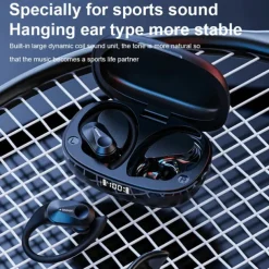 Lenovo LP75 True Wireless Headphones TWS Earbuds Ear Clip Bluetooth 5.2 IPX5 Deep Bass Long Battery Life for Apple Samsung Huawei Xiaomi MI Fitness Running Everyday Use Mobile Phone Car Motorcycle