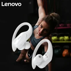 Lenovo LP75 True Wireless Headphones TWS Earbuds Ear Clip Bluetooth 5.2 IPX5 Deep Bass Long Battery Life for Apple Samsung Huawei Xiaomi MI Fitness Running Everyday Use Mobile Phone Car Motorcycle