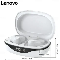 Lenovo LP75 True Wireless Headphones TWS Earbuds Ear Clip Bluetooth 5.2 IPX5 Deep Bass Long Battery Life for Apple Samsung Huawei Xiaomi MI Fitness Running Everyday Use Mobile Phone Car Motorcycle