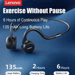 Lenovo X5 True Wireless Headphones TWS Earbuds Ear Hook Bluetooth5.0 Ergonomic Design Waterproof IPX7 Deep Bass for Apple Samsung Huawei Xiaomi MI Fitness Gym Workout Running Mobile Phone