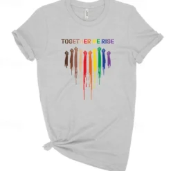 LGBT LGBTQ T-shirt Pride Shirts Rainbow Together We Rise Lesbian Gay For Unisex Adults' Halloween Carnival Masquerade Hot Stamping Pride Parade Pride Month