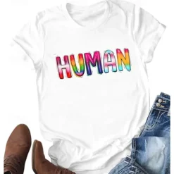 LGBT LGBTQ T-shirt Pride Shirts Rainbow Human Lesbian For Women's Adults' Halloween Carnival Masquerade Hot Stamping Pride Parade Pride Month