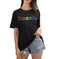 LGBT LGBTQ T-shirt Pride Shirts Rainbow Human Lesbian For Women's Adults' Halloween Carnival Masquerade Hot Stamping Pride Parade Pride Month