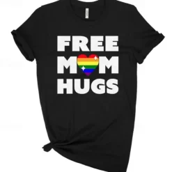 LGBT LGBTQ T-shirt Pride Shirts Rainbow Free Mom Hugs Lesbian Gay For Unisex Adults' Halloween Carnival Masquerade Hot Stamping Pride Parade Pride Month