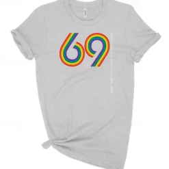 LGBT LGBTQ T-shirt Pride Shirts Rainbow 69 Lesbian Gay For Unisex Adults' Halloween Carnival Masquerade Hot Stamping Pride Parade Pride Month