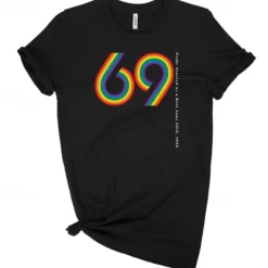 LGBT LGBTQ T-shirt Pride Shirts Rainbow 69 Lesbian Gay For Unisex Adults' Halloween Carnival Masquerade Hot Stamping Pride Parade Pride Month