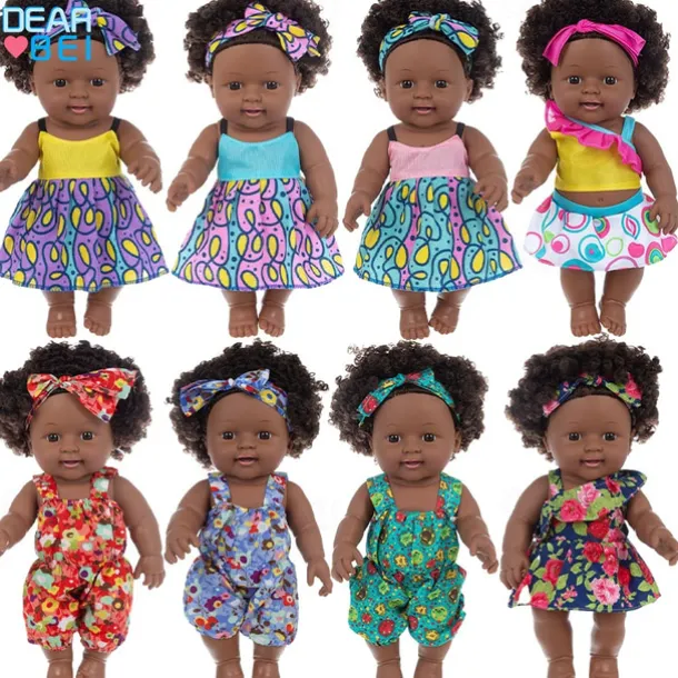 Lifelike Black Reborn Baby Girl Dolls - 12 inch Black American Realistic Newborn Dolls