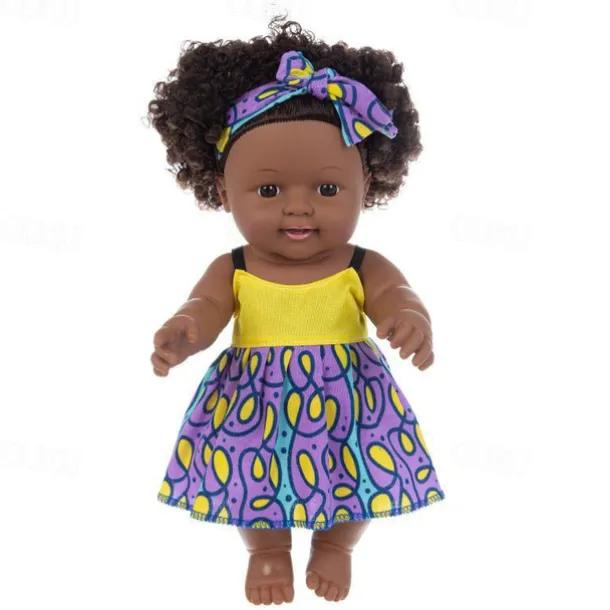 Lifelike Black Reborn Baby Girl Dolls - 12 inch Black American Realistic Newborn Dolls