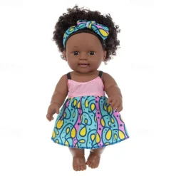Lifelike Black Reborn Baby Girl Dolls - 12 inch Black American Realistic Newborn Dolls