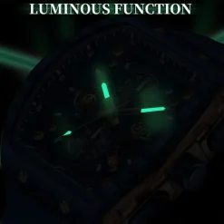 LIGE Men Quartz Watch Sports Business Calendar Waterproof Plastic Silicone Strap Watch