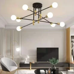 4/6/8-Light Chandeliers Geometric Shapes Pendant Light Metal Novelty Stylish Geometrical Painted Finishes Artistic Modern Nordic Living Room Bedroom Dining Room 220-240V 110-120VBulb NOT Included