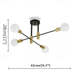 4/6/8-Light Chandeliers Geometric Shapes Pendant Light Metal Novelty Stylish Geometrical Painted Finishes Artistic Modern Nordic Living Room Bedroom Dining Room 220-240V 110-120VBulb NOT Included