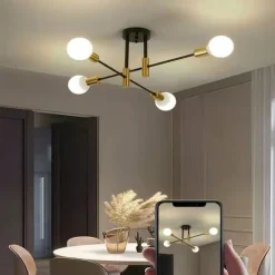 4/6/8-Light Chandeliers Geometric Shapes Pendant Light Metal Novelty Stylish Geometrical Painted Finishes Artistic Modern Nordic Living Room Bedroom Dining Room 220-240V 110-120VBulb NOT Included