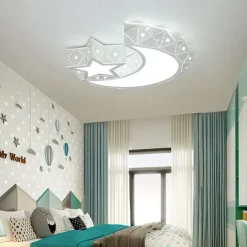 1-Light 40 cm Bulb Included Flush Mount Lights Metal Acrylic Painted Finishes Chic & Modern Star Design 110-120V / 220-240V