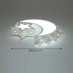 1-Light 40 cm Bulb Included Flush Mount Lights Metal Acrylic Painted Finishes Chic & Modern Star Design 110-120V / 220-240V