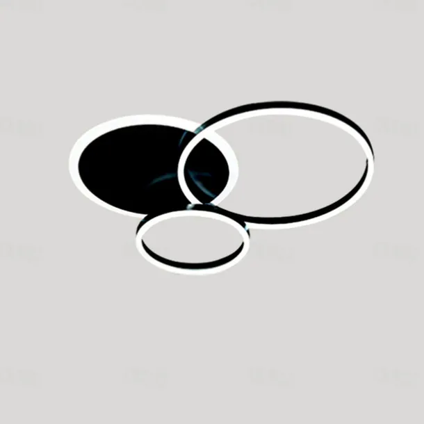 3-Light 50 cm Ceiling Lights LED Cluster Design Circle Design Flush Mount Lights Metal Painted Finishes Modern Nordic Style Office Dining Room Lights 110-240V ONLY DIMMABLE WITH REMOTE CONTROL