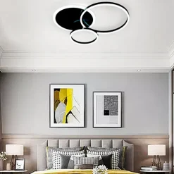 3-Light 50 cm Ceiling Lights LED Cluster Design Circle Design Flush Mount Lights Metal Painted Finishes Modern Nordic Style Office Dining Room Lights 110-240V ONLY DIMMABLE WITH REMOTE CONTROL
