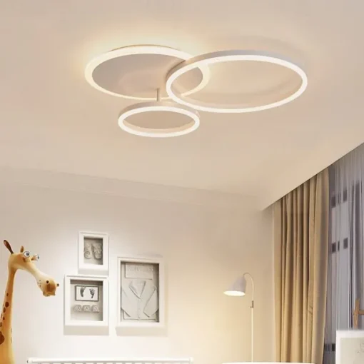 3-Light 50 cm Ceiling Lights LED Cluster Design Circle Design Flush Mount Lights Metal Painted Finishes Modern Nordic Style Office Dining Room Lights 110-240V ONLY DIMMABLE WITH REMOTE CONTROL