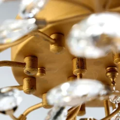 15-Light 90 cm Ceiling Lights LED Crystal Flush Mount Lights Metal Painted Finishes Chic & Modern 200-240V / 110-120V Flower Design