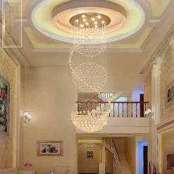 9-Light 50 cm Chandelier LED Crystal Flush Mount Lights Metal Chrome Traditional / Classic 110-120V / 220-240V / GU10