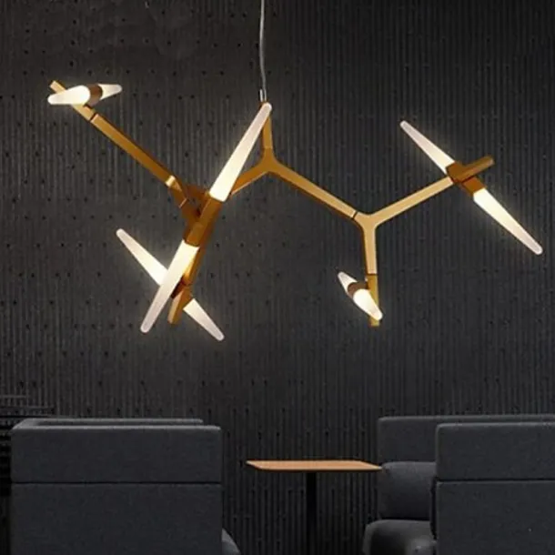 10-Light 100 cm Chandelier Metal Glass Sputnik Electroplated 110-120V 220-240V