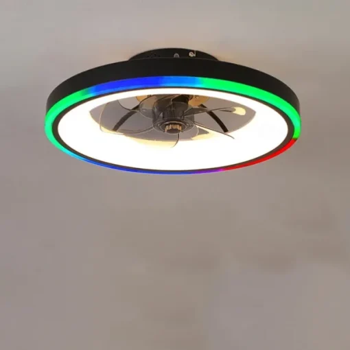 2-Light 50 cm Dimmable Ceiling Fan Metal Acrylic Modern Nordic Style 220-240V