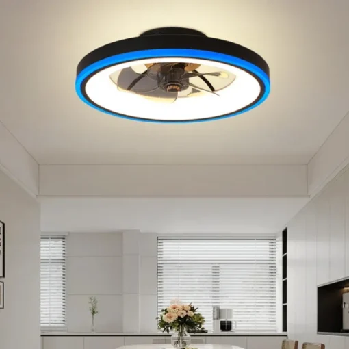 2-Light 50 cm Dimmable Ceiling Fan Metal Acrylic Modern Nordic Style 220-240V