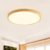 1-Light 30 cm Flush Mount Lights Wood Bamboo Wood Bamboo Circle Wood Contemporary LED 220-240V