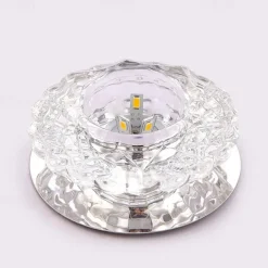 1-Light 10 cm LED Crystal Ceiling Light Unique Design Flush Mount Lights Electroplated Modern Luxury Style Crystal Porch Light Corridor Lamp Aisle Light AC110-240V 3W