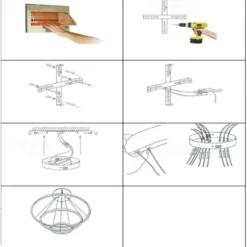 3-Light 80/60/40/20 cm LED Pendant Light Metal Acrylic Ring Circle Design Dimmable Painted Finishes Modern 90W/113W 3-Rings 4-Rings ONLY DIMMABLE WITH REMOTE CONTROL