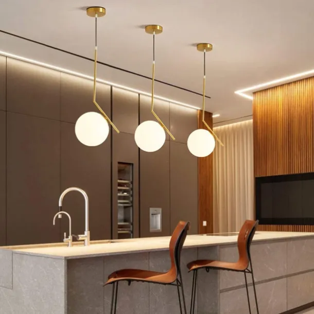 1-Light 20 cm Mini Style Pendant Light Metal Glass Globe Electroplated Modern Contemporary 110-120V / 220-240V