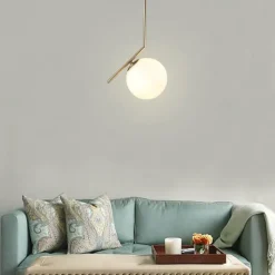1-Light 20 cm Mini Style Pendant Light Metal Glass Globe Electroplated Modern Contemporary 110-120V / 220-240V